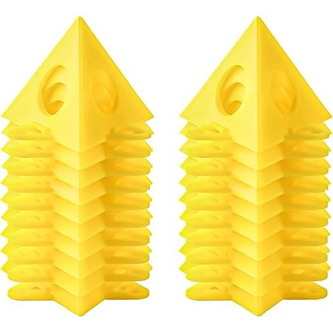50 x Soporte de pirámide para portal piramidal para pintor de pirámides - Cono amarillo - para proyectos de carpintería, herramientas de pintura, soporte elevador para puerta de armario de lona de con