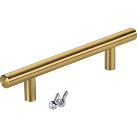 SOTECH Stangengriff/ Relinggriff G17 - Edelstahl goldfarbig galvanisiert, BA 96 mm, 10 Stück