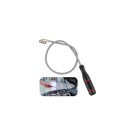 60CM Outil de Ramassage Magnétique Flexible, Outil de Ramassage Magnétique Puissant avec Poignée Antidérapante, Aimant Télescopique, Outil de Ramassage Magnétique Portable, Mécanicien pour les
