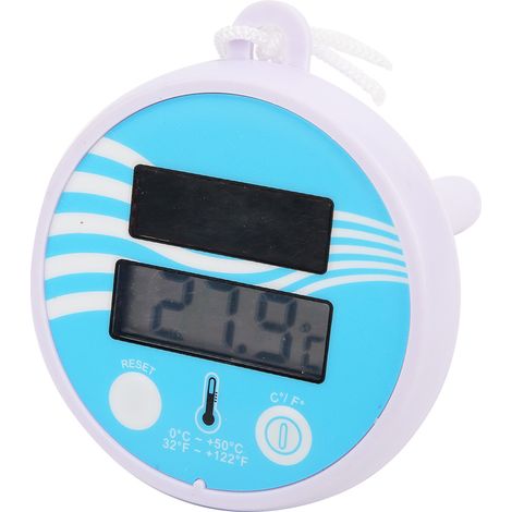 Solar Power LCD Swimming Pool Thermometer Floating Water Thermometer for Hot Tub Spa