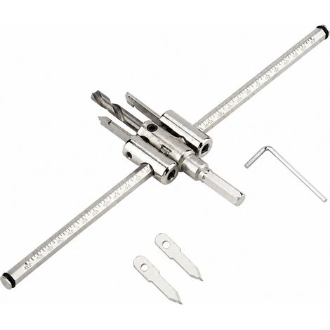 Scie cloche réglable pour bois 40-300 mm, foret circulaire, outil de perçage pour le travail du bois (1/4)