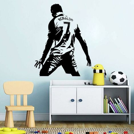 4558CM-Joueur de Football Cristiano Ronaldo Mur Wall Art Decal Stickers Nursery Garçons Enfants Chambre Décor de Football Stickers muraux Sticker (1/4)