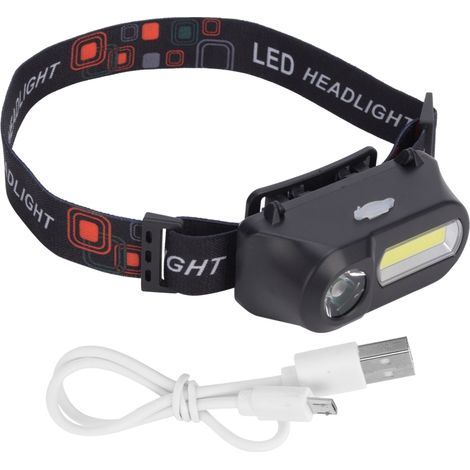 Lampe frontale multifonction rechargeable USB pour le camping, la pêche et le vélo. (1/5)