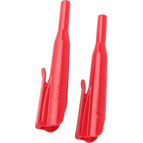 Set mit 2 langen, tiefsitzenden Stiftschonern für Zimmerleute mit Clip, rot (1/5)