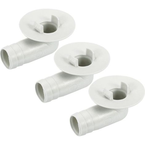 sourcing map Climatisateur Vidange Tuyau Connecteur 17mm Tube Coude Raccord Remplacement Pièce Accessoires pour Mini-Split Fenêtre AC, Beige Paquet de 3