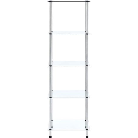 Maison Exclusive - Scaffale a 5 Livelli Trasparente 40x40x130cm in Vetro Temperato (1/5)