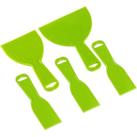 5 Stück Kunststoffspachtel, 45°-Winkeldesign, Spachtelwerkzeug zum Reinigen von Wandfarbe und Tapeten, 2 Zoll, 4 Zoll, 6 Zoll (1/5)