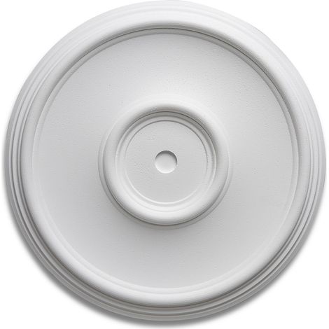 DECOSA Rosace Elsa - Ø 35 cm - polystyrène - blanc - 4 pces