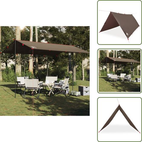 vidaXL Tarp Braun 406x306 cm Wasserdicht (1/5)
