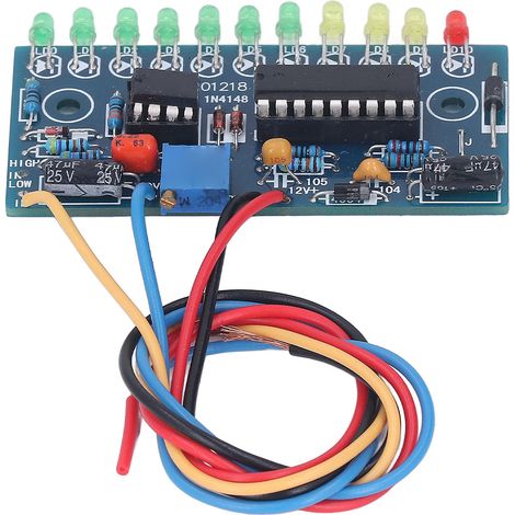 LED-Audiopegelanzeigemodul, 10 Segmente, 11 x 3 mm LEDs, Audiopegelanzeigeplatine für VU-Meter-Vorverstärker (1/5)