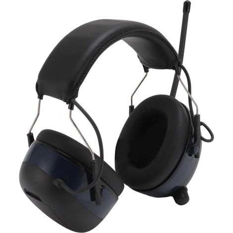 Casque antibruit électronique Bluetooth avec réduction de bruit de 30 dB, casque multimédia, protection auditive pour chantiers de construction, bleu (1/5)