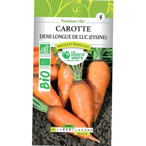 Graines carotte demi longue  Eysines  BIO Les Doigts Verts