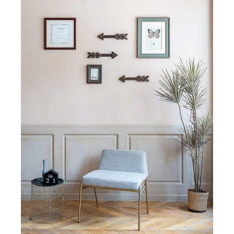 Panneau fléché rustique en bois pour décoration murale, 38 x 10 cm, style champêtre, décoration en bois de grange pour la maison ou un mariage, lot de 3, taille moyenne (1/4)
