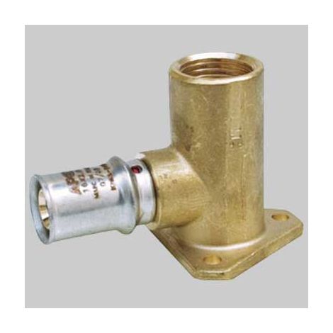 RACCORDO A GOMITO CON FLANGIA APE PRESS  20 x 1/2     APE RACCORDERIE
