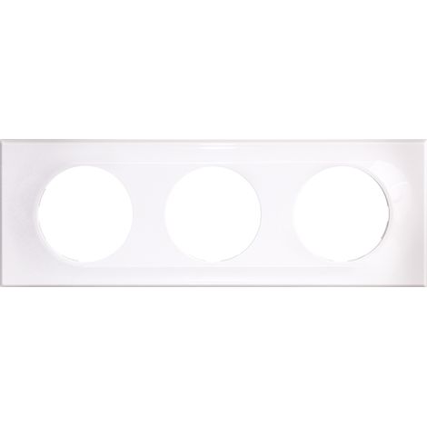 COMETE Plaque 3 postes Classic White EUR'OHM 61198