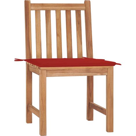 Maison Exclusive - Sedie da Giardino 2 pz con Cuscini in Legno Massello di Teak (1/5)