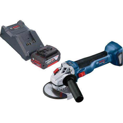 Bosch GWS 18V-10 Smerigliatrice angolare professionale a batteria 18 V 125 mm brushless + 1x batteria ricaricabile 4,0 Ah + caricabatterie