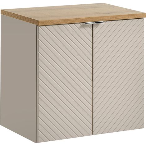 Waschtischunterschrank 60cm Manoa, Kaschmir - Holzoptik
