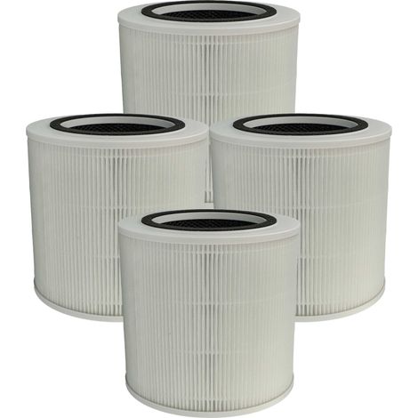 vhbw 4x Luftilter kompatibel mit Medion MD10171 Luftreiniger - Kombifilter Vorfilter + HEPA + Aktivkohle