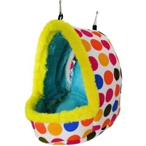 Hamaca de 14x14x17cm, nido de loros cálido para invierno, cama de felpa para el hogar, bonita cueva de animales, hamaca, juguetes, jaula de periquito dividida, accesorios (1/5)