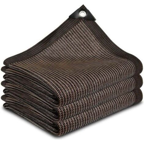Shade Net, 90% Pergola Shade Cloth Outdoor Shade Net, Sun Protection Net Shade Cloth for Pergola, Terrace, Greenhouse, Chicken Coop, Plants - Brown (4x6m) (1/4)
