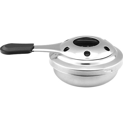 1 Réchaud à alcool, Acier inoxydable, Poignée anti-brûlure 155 mm, Couvercle sécurité, Camping Pique-nique Fondue (1/5)