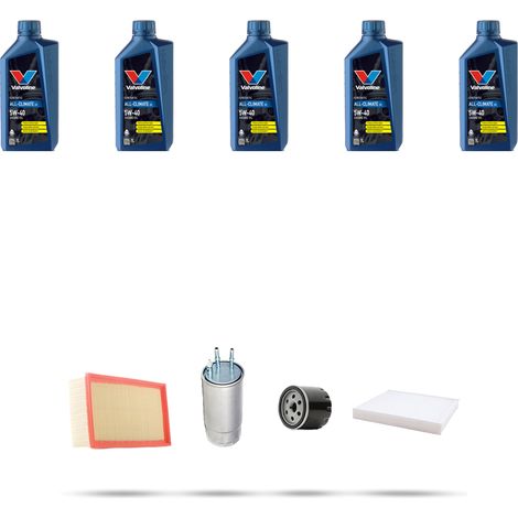 Kit tagliando 4 FILTRI e 5L OLIO compatibile con Fiat Stilo 1.9 MJTd 110kw dal 2005 al 2008 (1/5)