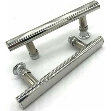 2x verchromte Duschtürgriffe, 145 mm Mittenabstand (1/3)
