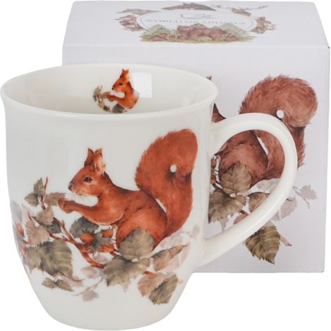 Taza de porcelana de 400 ml con diseño de ardilla - Mundo animal / Animales (1/4)
