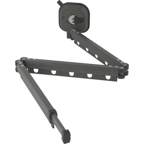 Kaelt - Sollbry Séchoir à Linge Mural avec Ventouse, Etendoir Linge Interieur Pliable, Forte Capacité de Charge, Etendoir Mural pour Balcon, Linge, Salle de Bain - 3 pôles (1/5)