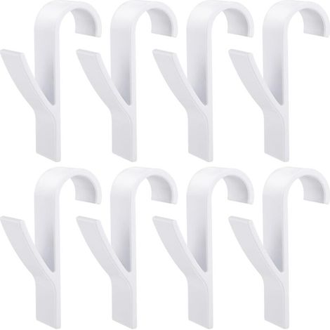 8-teiliges Heizkörperhaken-Set, Handtuchhalter-Heizkörperhaken, weiße Kunststoff-Heizkörperhaken, Badezimmer-Heizkörperhaken