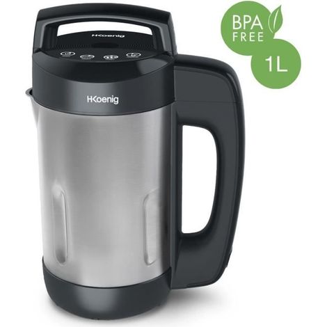 Heating blender - H.Koenig - MXC20 - 850 W - 1.1 L - Stainless steel - 2 cooking programs - black (1/5)