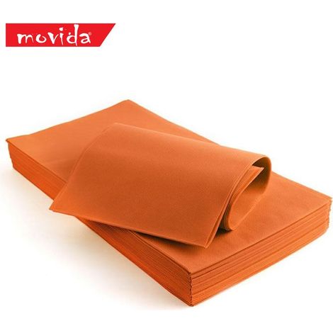 Set 25 Pezzi Tovaglia Monouso in TNT Quadrata Arancio 100 x 100 cm