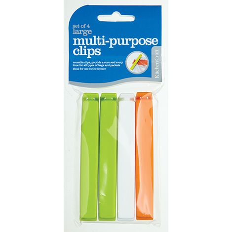 KitchenCraft Set of Four Large Bag Clips