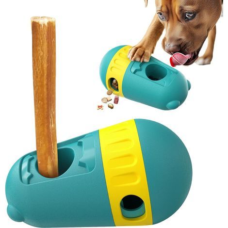Jouet pour Chien 2 en 1 – Distributeur de Friandises Réglable et Jouet Interactif pour Chiot, Stimulation Mentale et Alimentation Lente, Sécurité Anti-Étouffement (1/4)