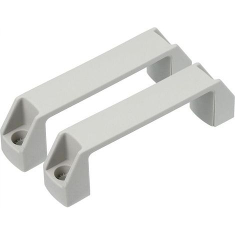 2 poignées d'armoire industrielles distance du trou 120 mm porte machine-outil usine garage fabrication alliage d'aluminium argent sans vis (1/4)