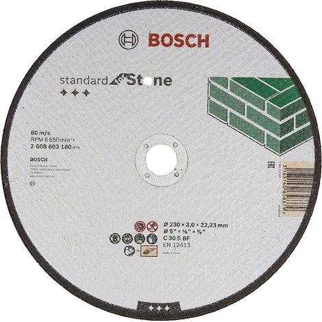 Corte recto Standard Stone: 230X3mm (1/4)