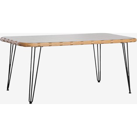 Tavolo da giardino rettangolare 180x90 cm in vimini sintetico Leribert SKLUM            
