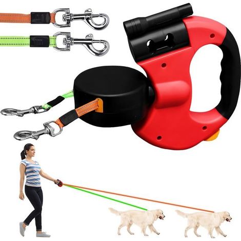 KLVGTIFS PU - Laisse Chien Enrouleur, 300CM Laisse Rétractables pour Chiens, Laisse pour Chien Rétractable, Laisses Double pour Chiens,pour Petit (1/5)