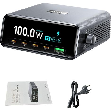265-W-Ladegerät mit 5 Anschlüssen und intelligentem Display (1/5)