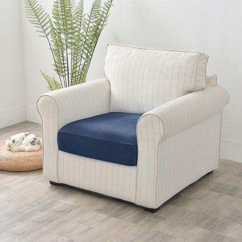 Housse de canapé en velours bleu marine, 150-190 cm (1/5)