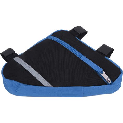 Sacoche triangulaire pour vélo, sacoche multifonctionnelle et résistante en nylon, accessoire de vélo pour le cyclisme en extérieur, bleu (1/5)