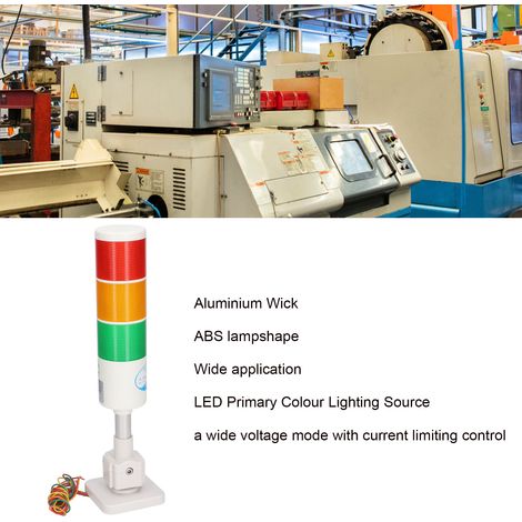 Mehrschichtiger industrieller LED-Signalturm, stapelbare Leuchte mit Warnalarm, 12-V-Signallampe (1/5)