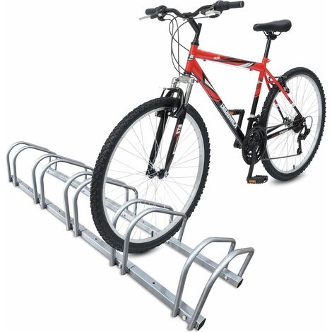 Vounot – Râtelier mural ou au sol pour 5 vélos – Support en métal revêtu – Installation facile – Charge maximale élevée