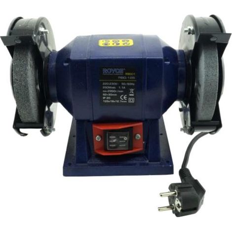 SMERIGLIATRICE MOLA DA BANCO 250W 2 DISCHI PIETRE 125MM