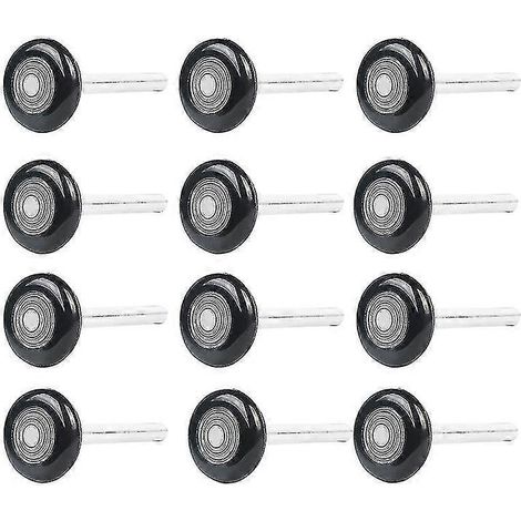 12 roulettes de porte de garage de 5 cm (2 pouces) en nylon pour le remplacement des rails de garage, avec 6 joints d'étanchéité (1/5)