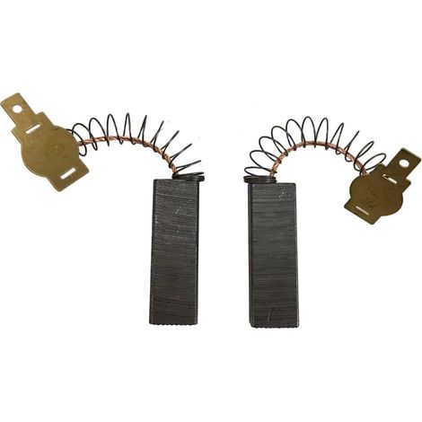 2 Balais de Charbon Moteur - Acier et Carbone - Conductivité Optimale - Réparation Aspirateurs et Outils - 6,3x11x32 mm (1/5)