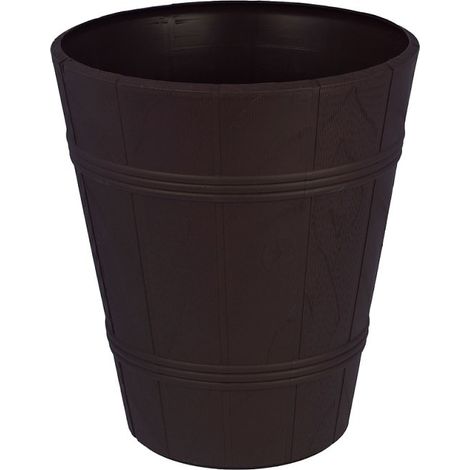 Palmenförmiger Blumentopf, holzähnlich, 1 braun, FORM-KUNSTSTOFF
