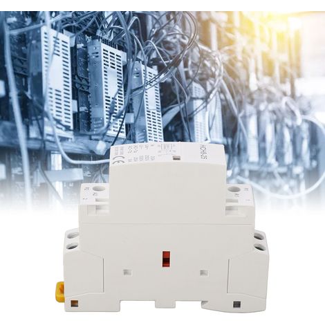 Contacteur secteur domestique 2P 25A 50/60Hz 1NO1NC sur rail DIN (1/5)