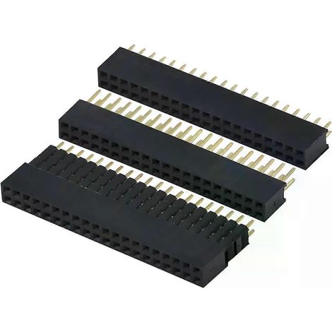 2 x 20 dreilagige, erhöhte GPIO-Buchsen mit 254 mm Rastermaß, geeignet für Raspberry Pi 3B, 3B+ und 4B (1/4)